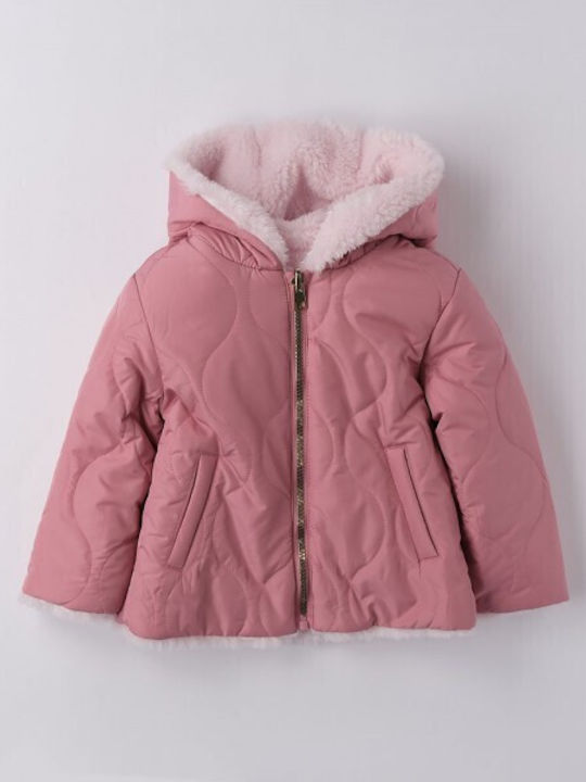 iDO Padded Kids Casual Coat Old Pink