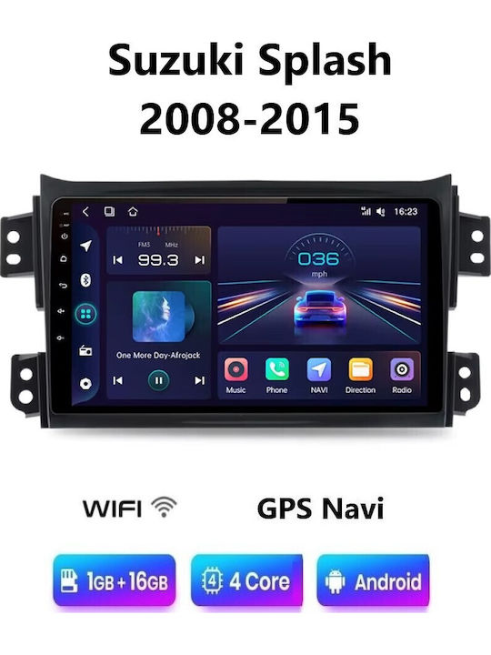 Car Audio System for Suzuki Splash 2008-2015 (Bluetooth/USB/WiFi/GPS/Apple-Carplay/Android-Auto) with Touch Screen 9"