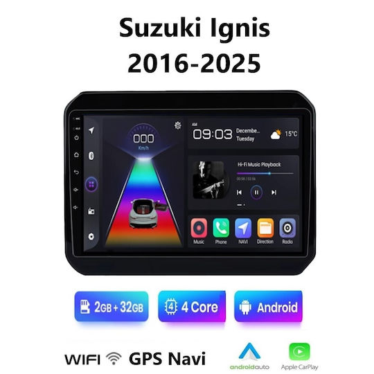 Car Audio System for Suzuki Ignis 2018 (Bluetooth USB Wi-Fi GPS Apple CarPlay Android Auto) with 9 Inch Touch Screen