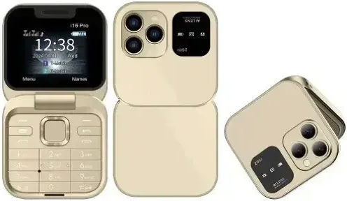 Andowl P9 Pro Dual SIM Мобилен Телефон с Бутони (Английски, Френски, Испански, Португалски, Италиански, Руски, Арабски, Иврит) Златист