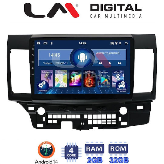 LM Digital Car Audio System for Mitsubishi Lancer 2008 (Bluetooth/USB/WiFi/GPS/Apple-Carplay/Android-Auto)