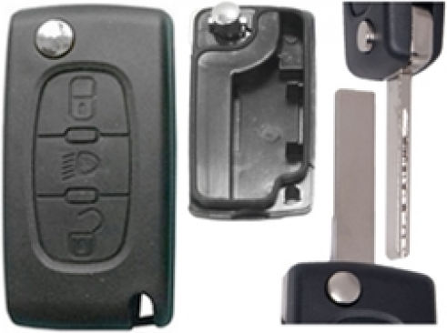 Citroen Foldable Replacement Key Cover 2 Buttons Blade Hu83 Without Key Dga 1 Pc
