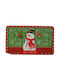 Sidirela Schneemann Weihnachtliche Tischdekoration Rot L80xB50cm.