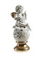 Decorative Cherub Polyester Lute Gold Base 19 Cm Zen Collection 51870