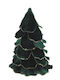 Beauty Home Fir Velvet Dark Green Gold Glitter Ø12 X 16 Cm