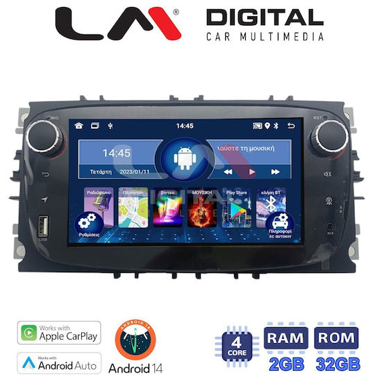 LM Digital Car Audio System for Ford Focus / Mondeo / Galaxy / S-Max 2007>2013 (Bluetooth/USB/WiFi/GPS/Apple-Carplay/Android-Auto)
