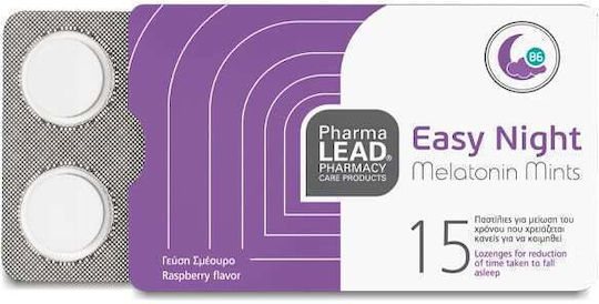 Pharmalead Easy Night Melatonin Mints Supplement for Sleep 15 Tablets