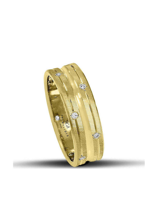 Themelidis Jewels Σετ Βέρες από Κίτρινο Χρυσό 9Κ και Ζιργκόν