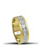 Themelidis Jewels Σετ Βέρες Δίχρωμες 9Κ με Ματ Φινίρισμα και Ζιργκόν