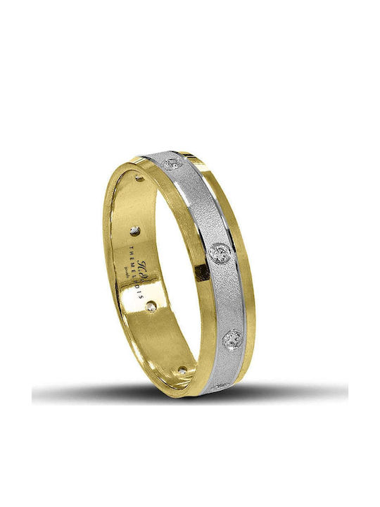 Themelidis Jewels Wedding Rings Bicolour 18K