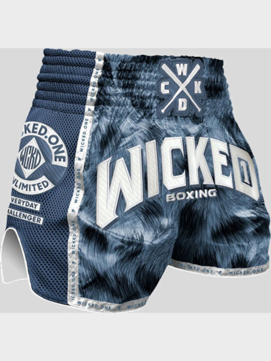 Wicked1 Ανδρικό Σορτσάκι Kick/Thai Boxing Μπλε