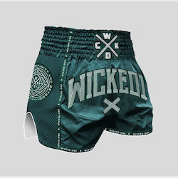 Wicked1 Ανδρικό Σορτσάκι Kick/Thai Boxing Πράσινο