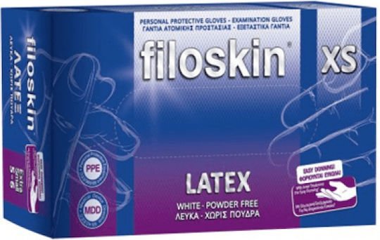 Filoskin Гащеризони Латекс Без прах в Бял цвят 100бр