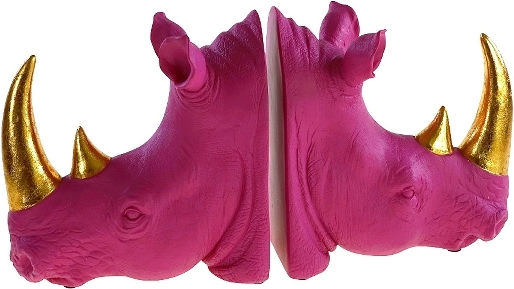 Комплект От 2 Поставки За Книги Rhino Магента От Полимерен Камък