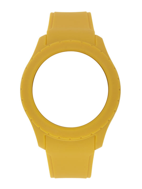 WATX & CO Καουτσούκ Λουράκι Κίτρινο 49mm