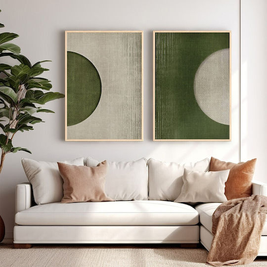 Pakketo Bamban Zweifach Gemälde Hölzernes 33x48cm