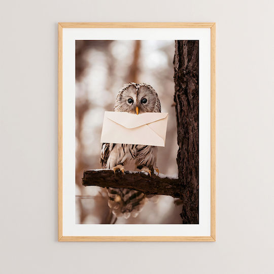 Pakketo Owlyne Πίνακας Ξύλινος 33x48cm