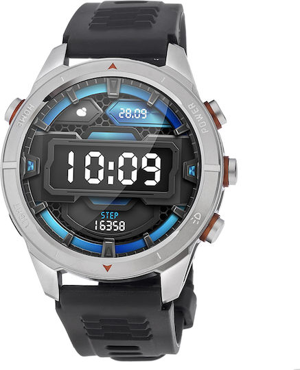 3Guys 3GW8053 Edelstahl 48mm Smartwatch mit Pulsmesser (Gray)