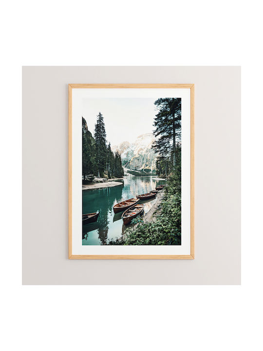 Pakketo Lake Πίνακας Ελαιογραφία Ξύλινος 33x48cm