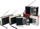 PX-55BT Portable Radio Rechargeable with Bluetooth and USB Gray