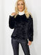 Frauen Pelz Black