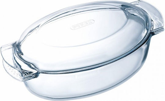 Pyrex Oval Vas de Gătit Rezistent la Căldură Sticlă 5800ml 1buc