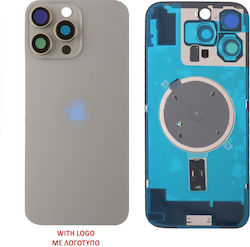 Iphone 16 Pro Max Battery Cover + Camera Lens + Metal Plate + Magsafe Titanium Natural