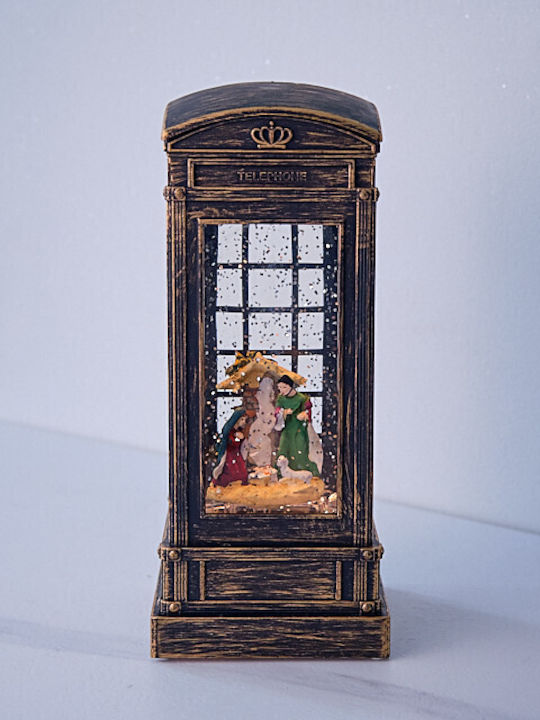 Weihnachtliche Schneekugel Beleuchtet mit Herzen 9x9x21cm 1Stück