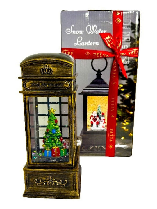 Christmas Decorative Traffic Light Lighted with Trees 8x8x19cm