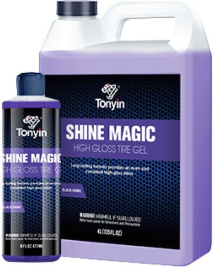Tonyin Shine Magic High Gloss Tire Gel Solvent Based High Gloss Tire Gel 4lt