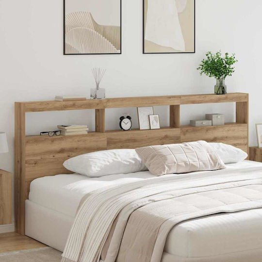 vidaXL Wooden Bed Headboard Artisan Oak 220x102cm