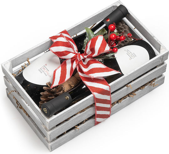80winery Σύνθεση Κρασιών Ξύλινο Καφάσι 2τμχ 750ml