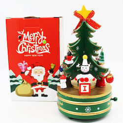 Christmas Decoration Music Box Carousel Type Little Christmas Tree Fictional Characters Green