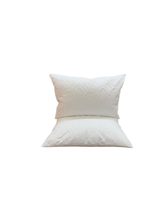 Linea Home Nadin Pillow Protector Set Quilted White 50x70cm.