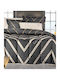 Guy Laroche Duvet Cover Cotton Queen 225x245 Canyon Anthracite Suede