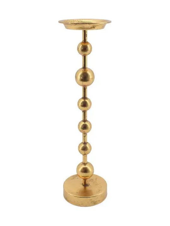 Marhome Candle Holder Metal in Gold Color 10x10x39.5cm 1pcs 15-10225