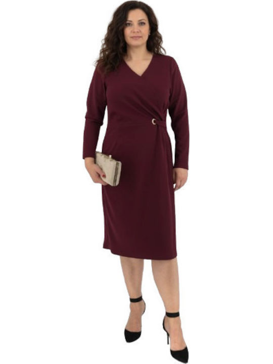 Rodonna Damenkleid Abend Burgundisch