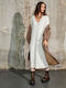 New Tessa Midi Knitted Dress Pumice Stone