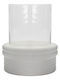 Candle Holder Glass in White Color 13.5x15.5cm 1pcs