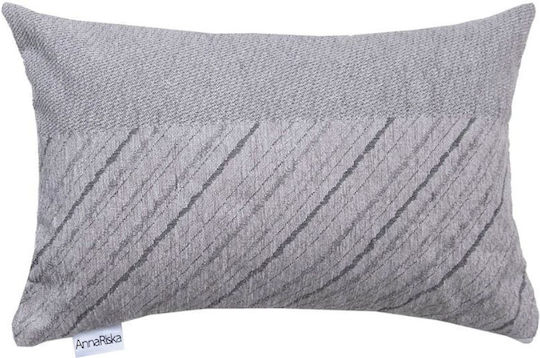 Anna Riska Μαξιλάρι Καναπέ 1455 από 100% Βαμβάκι Grey 32x52εκ.