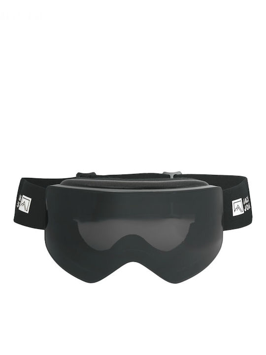 Jack & Jones Μάσκα Σκι & Snowboard Ενηλίκων με Φακό Φιμέ σε Μαύρο Χρώμα Jack & Jones Μάσκα Σκι & Snowboard Ενηλίκων με Φακό Φιμέ σε Μαύρο Χρώμα