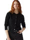 Cardigan Tricotat pentru Femei Negru