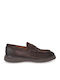 Suede Ανδρικά Loafers σε Καφέ Χρώμα