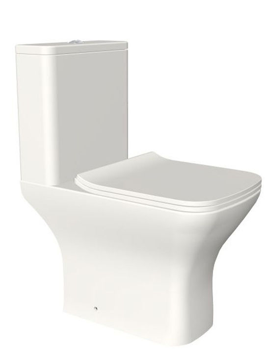 Gloria Babina Floor-Standing Toilet Rimless with Cover Soft Close White
