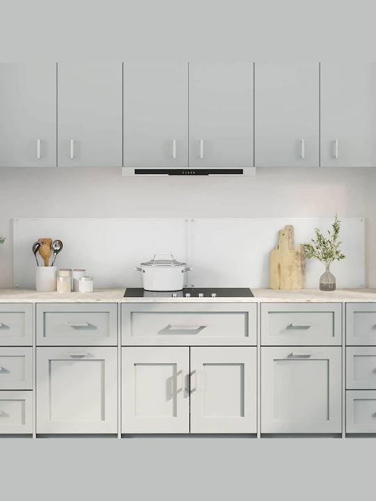 Backsplash Panel Kitchen 2 Pcs Transparent 100 x 40 cm Tempered Glass 3415431 Transparent