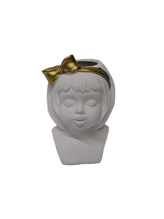 Velve Vază Decorativă Ceramică Alb 21cm 1buc