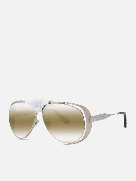 Women's Sunglasses with Gold Frame and Gold Mirror Lens