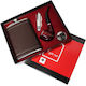 Vlv Herren Geschenkset 4 Teile Trinkflasche Pfeife Trichter Taschenmesser Braune
