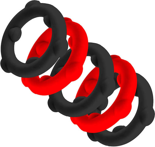 Oxballs Gearheads 5-pack Spinner Rings Red Black
