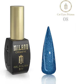 Milano Cosmetic Prizma Хибриден Лак за Нокти 08 Котешко око 8мл 1бр